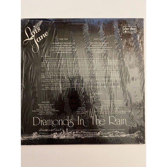 Lois Jane Diamonds In The Rain LP 009053 EX Private Label Shrink - Picture 2 of 7